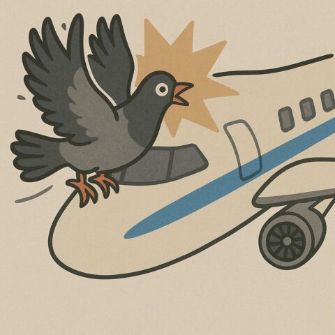 鳩対策、バードストライクその１ 飛行機にも被害！鳩による「バードストライク」の危険性とは？